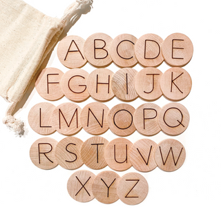 Sign Language Alphabet Discs - Double Sided with Uppercase Letters